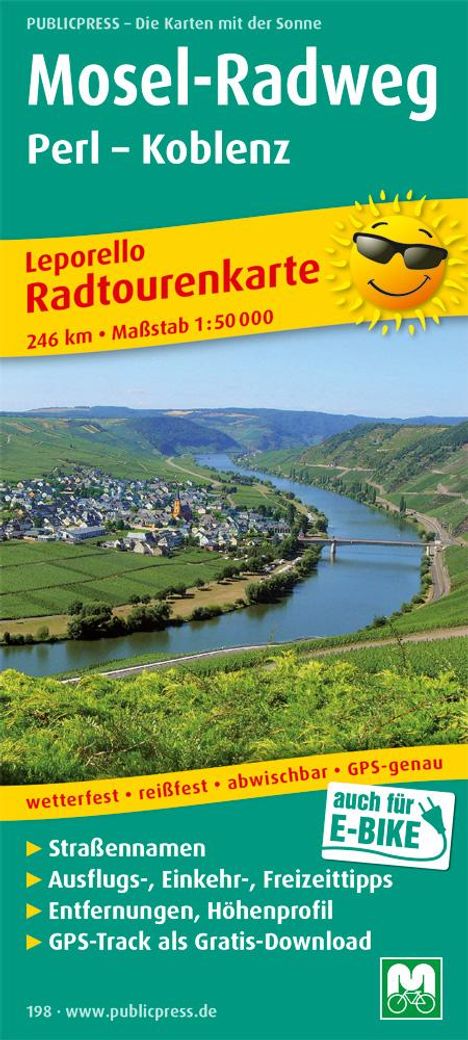 Mosel-Radweg Perl - Koblenz 1 : 50 000, Karten