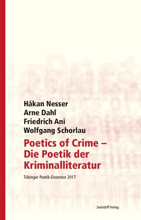Håkan Nesser: Poetics of Crime - Die Poetik der Kriminalliteratur, Buch