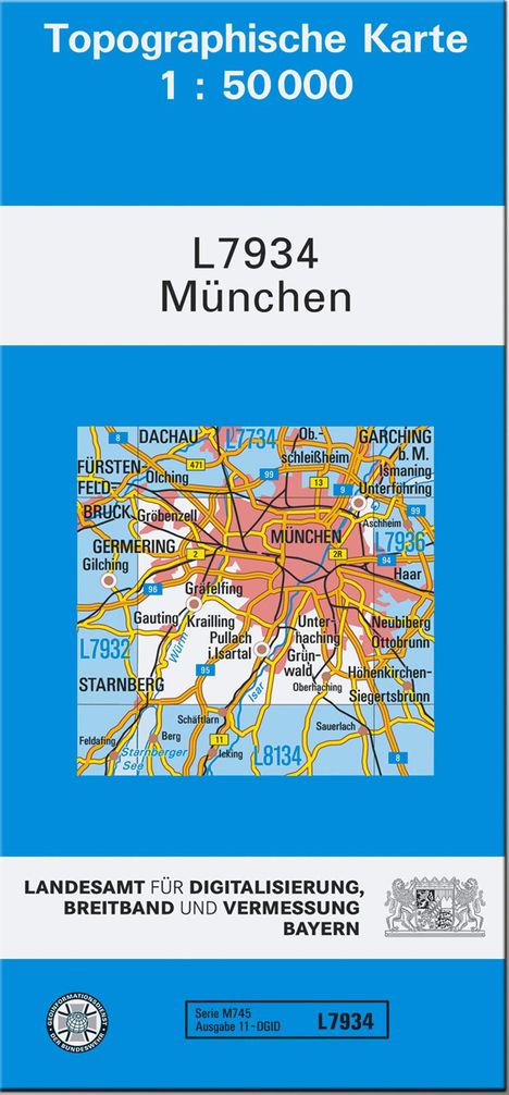 München 1 : 50 000, Karten