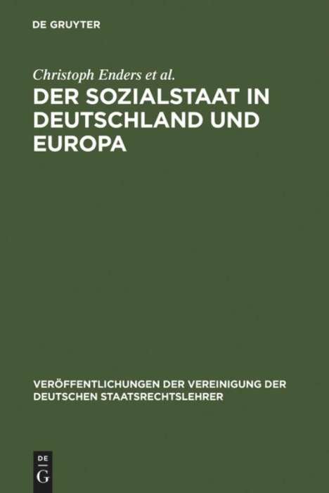 Christoph Enders: Der Sozialstaat in Deutschland und Europa, Buch