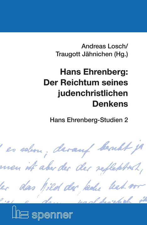 Hans Ehrenberg: Der Reichtum seines judenchristlichen Denkens, Buch