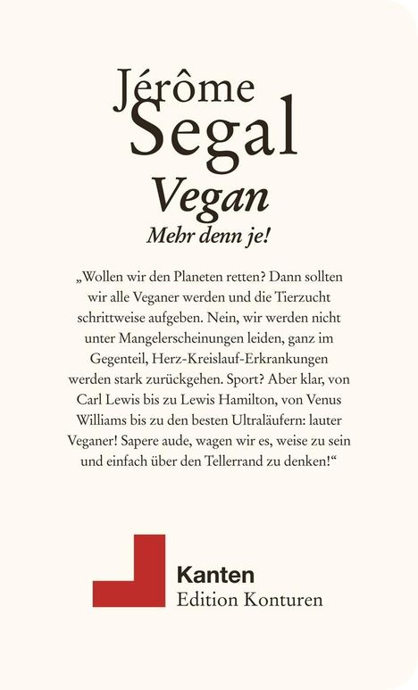 Jérôme Segal: Segal, J: Vegan. Mehr denn je!, Buch