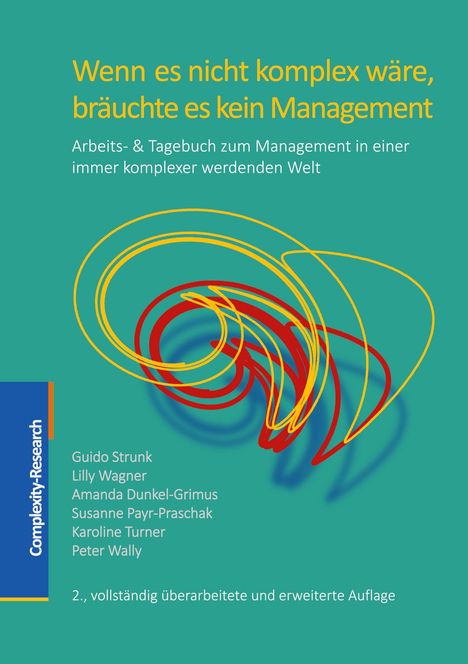"Wenn es nicht komplex wäre, bräuchte es kein Management." Illustration mit bunten, verschlungenen Linien.