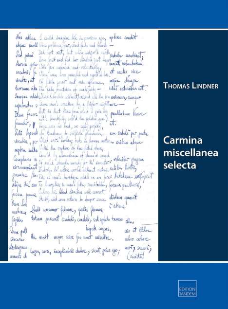 Thomas Lindner: Carmina miscellanea selecta, Buch