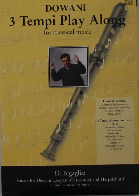 Diogenio Bigaglia: Sonate für Sopranblockflöte und Cembalo in a-moll, Noten