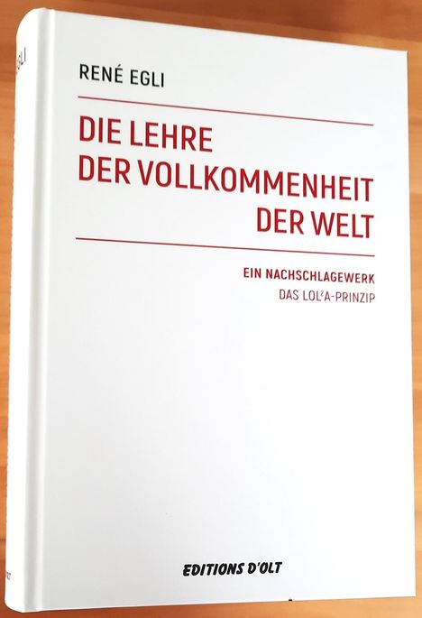 René Egli: Die Lehre der Vollkommenheit der Welt, Buch