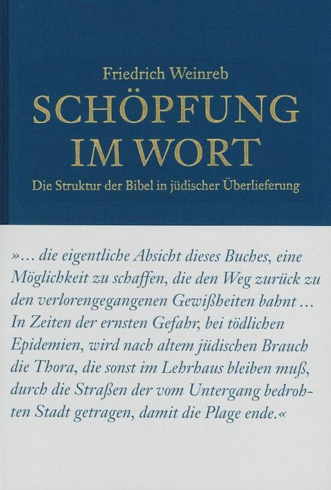 Friedrich Weinreb: Schöpfung im Wort, Buch