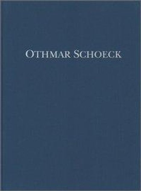 Othmar Schoeck: Werke für kleines Orchester un, Noten