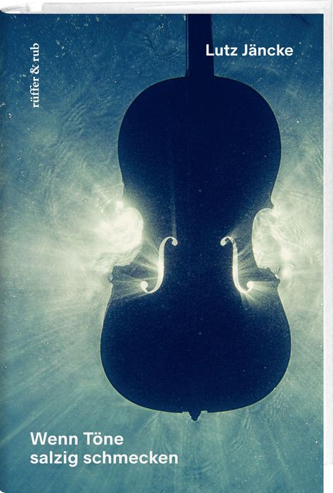 Titel: "Wenn Töne salzig schmecken". Name: Lutz Jäncke. Silhouette eines Instruments auf blauem Hintergrund.