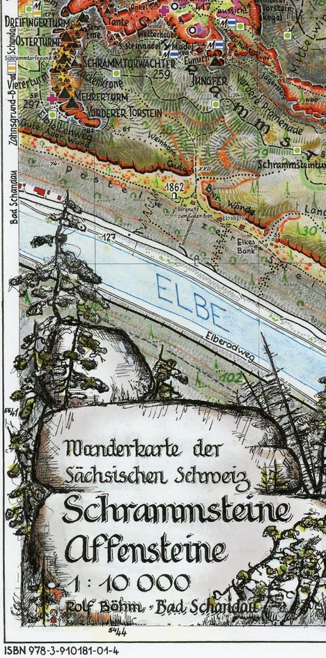 Rolf Böhm: Schrammsteine·Affensteine 1 : 10 000, Karten