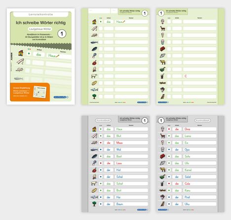 Katrin Langhans: Ich schreibe Wörter richtig - Abreißblock 1 - Lernzielkontrolle - Lautgetreue Wörter, Buch