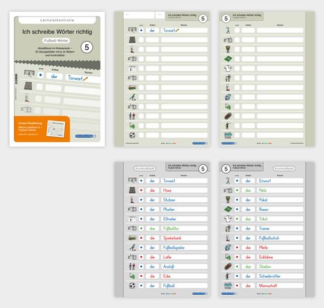 Katrin Langhans: Ich schreibe Wörter richtig - Abreißblock 5 - Lernzielkontrolle - Fußball-Wörter, Buch