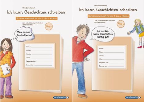 Katrin Langhans: Ich kann Geschichten schreiben Teil 1 und 2 im Set - 2 Schülerarbeitshefte für die 2. bis 4. Klasse, Buch