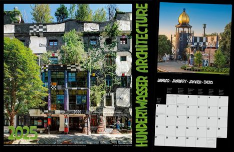 Hundertwasser Broschürenkalender Architektur 2025, Kalender