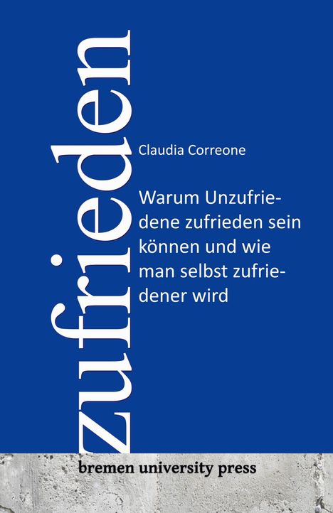 Claudia Correone: Zufrieden, Buch