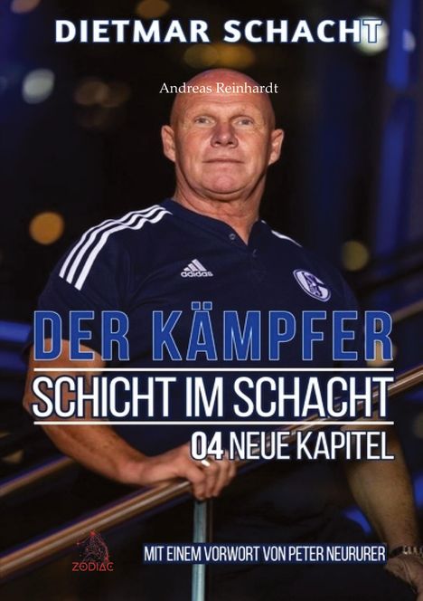 „Dietmar Schacht. Der Kämpfer: Schicht im Schacht.“ Ein Mann in Sportkleidung hält ein Geländer fest.