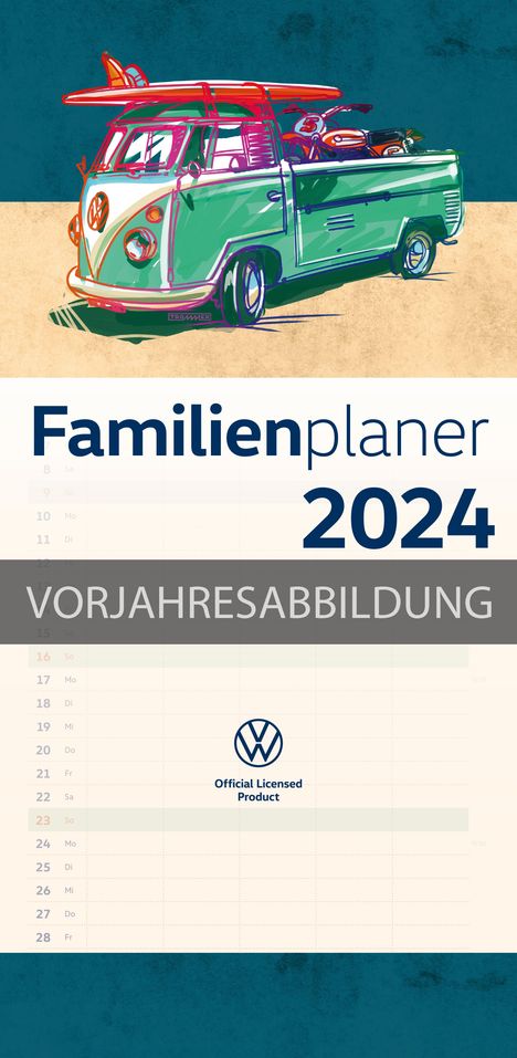 VW 2025 Familienplaner 22 x 45 cm, Kalender