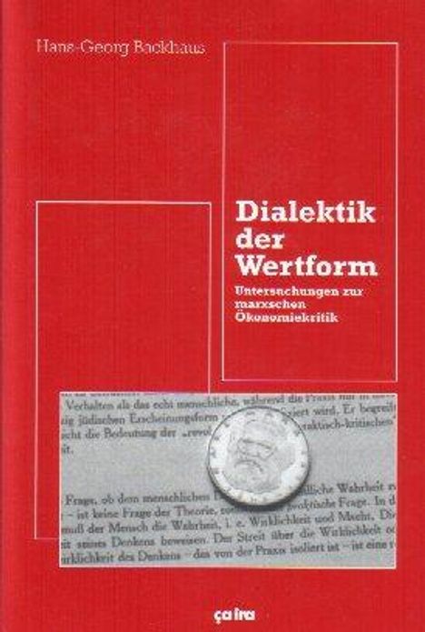 Hans-Georg Backhaus: Dialektik der Wertform, Buch