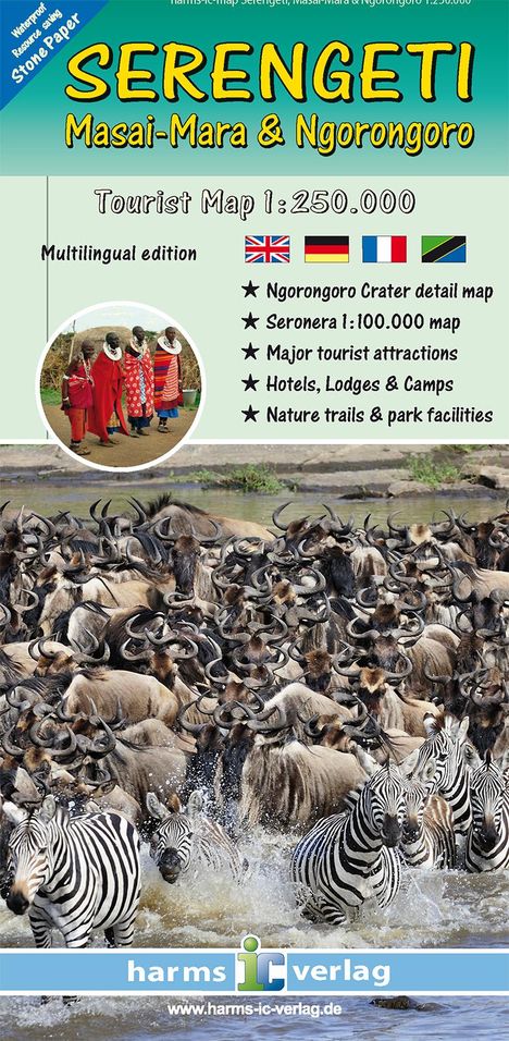 Harald K. H. Harms: SERENGETI - Masai-Mara &amp; Ngorongoro, Karten