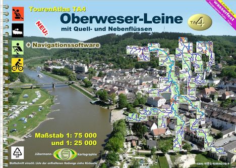 Erhard Jübermann: TourenAtlas 04. Oberweser-Leine Wasserwandern 1 : 75 000, Buch