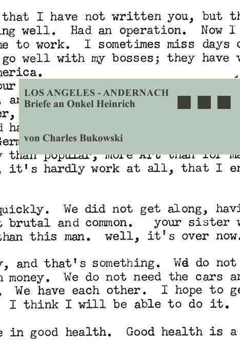 Charles Bukowski: Los Angeles - Andernach, Buch