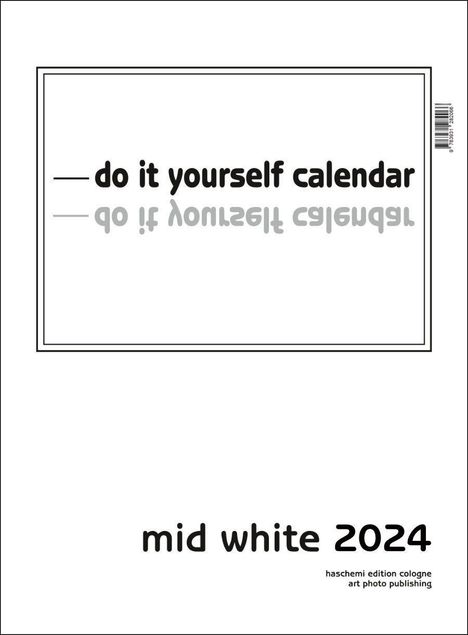 Mini White 2025 – Blanko Mini A4 Format, Kalender