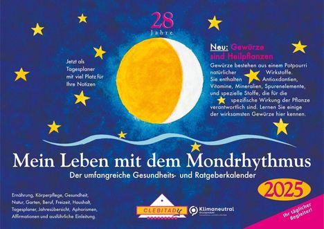 Mein Leben mit dem Mondrhythmus 2021. Taschenkalender, Buch