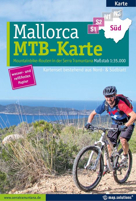 Mountainbikekarte Mallorca (Kartenset mit Nord + Süd-Blatt), Karten