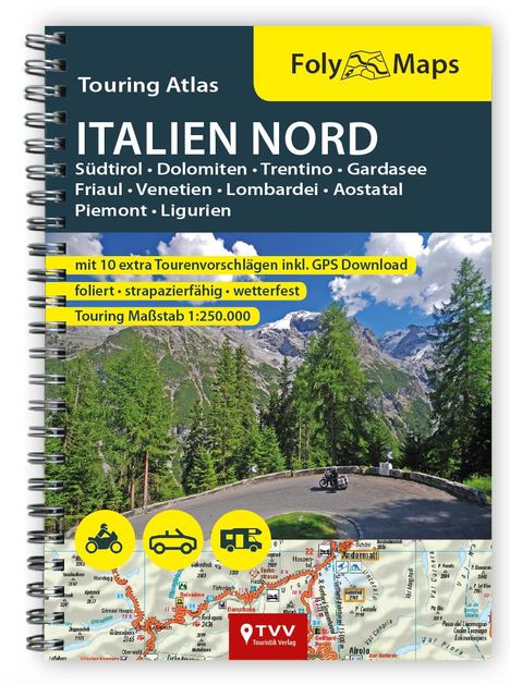 FolyMaps Touringatlas Italien Nord 1:250.000, Buch