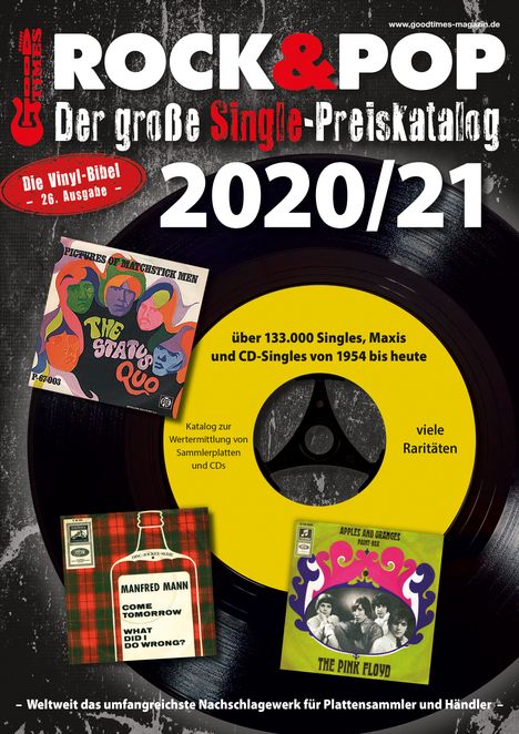 Der große Rock &amp; Pop Single Preiskatalog 2020/21, Buch