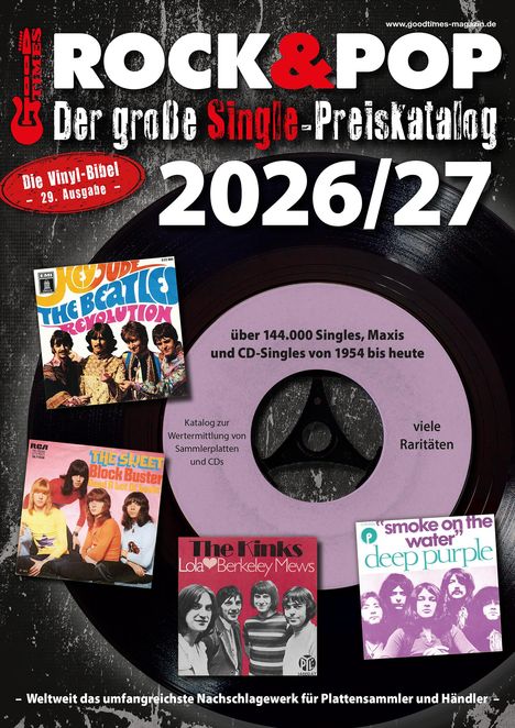 Martin Reichold: Der große Rock & Pop Single Preiskatalog 2026/27, Buch