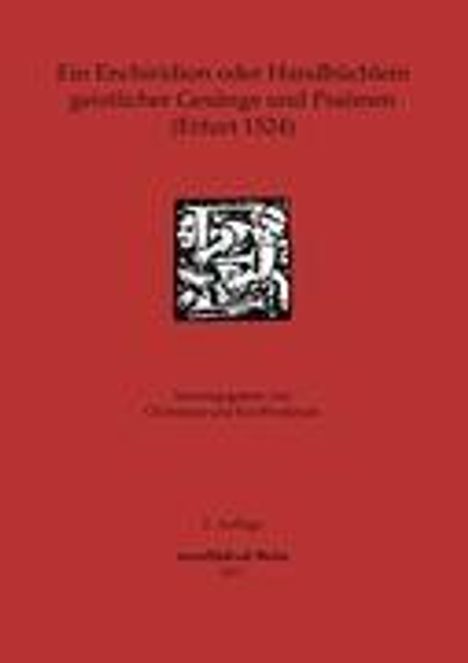 Ein Enchiridion oder Handbüchlein geistlicher Gesänge und Psalmen (Erfurt 1524), Buch