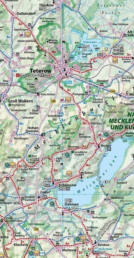 Reise- und Entdeckerkarte Mecklenburgische Schweiz und Peenetal 1 : 100 000, Karten