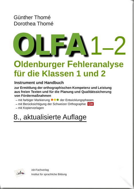 Günther Thomé: OLFA 1-2: Oldenburger Fehleranalyse für die Klassen 1 und 2., Buch
