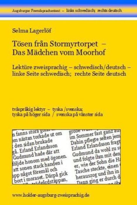 Selma Lagerlöf: Tösen från Stormyrtorpet - Das Mädchen vom Moorhof, Buch