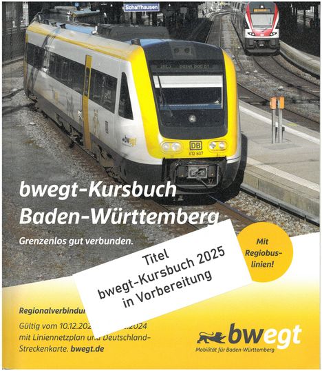 bwegt-Kursbuch Baden-Württemberg 2025, Buch
