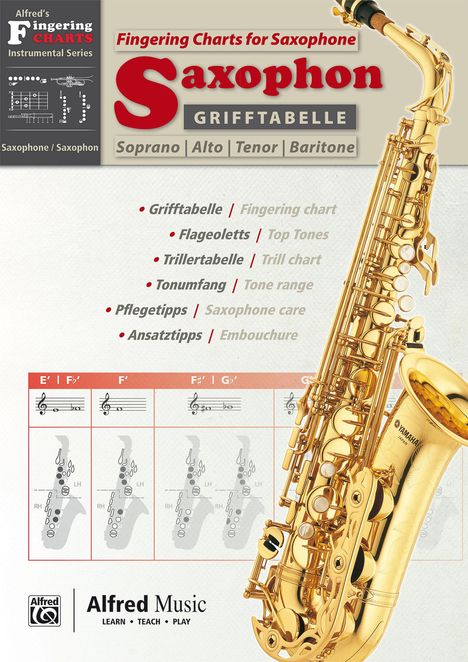 Grifftabelle Saxophon | Fingering Charts Saxophone, Buch