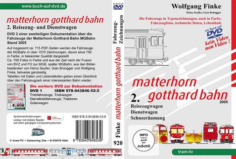 Wolfgang Finke: Die Fahrzeuge der Matterhorn Gotthard Bahn Teil 2, DVD-ROM