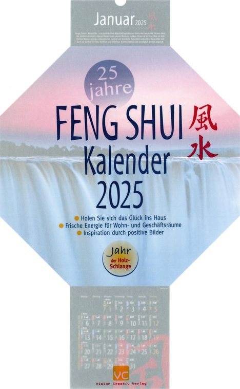 Feng-Shui-Kalender 2025, Kalender