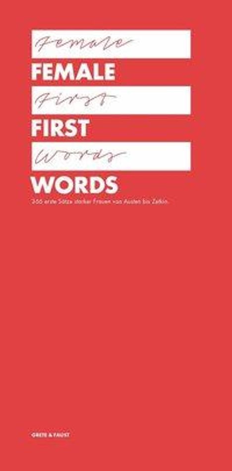 Ralph Burkhardt: Burkhardt, R: Female First Words, Buch