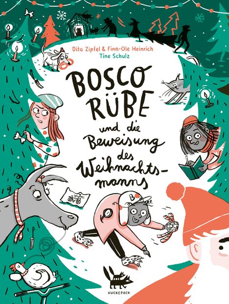 „Bosco Rübe und die Beweisjagd des Weihnachtsmanns”. Kinder, Tiere und Winterfreuden vor sternenklarem Himmel.