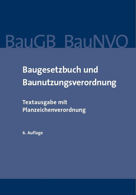 Baugesetzbuch und Baunutzungsverordnung, Buch