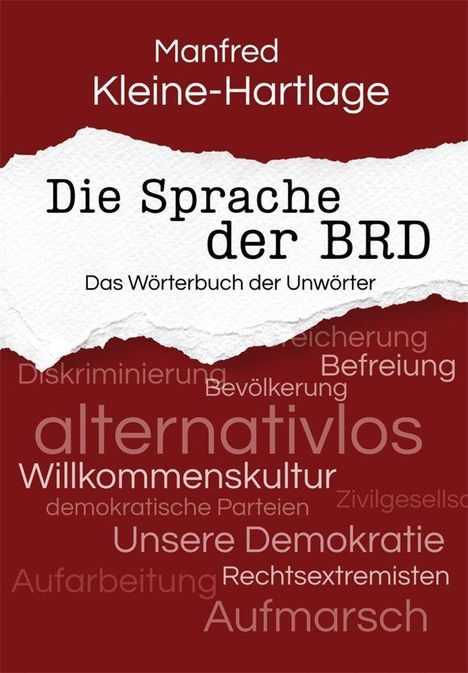 Texte: „Die Sprache der BRD“, „Das Wörterbuch der Unwörter“, „alternativlos“, „Willkommenskultur“, „Unsere Demokratie“.