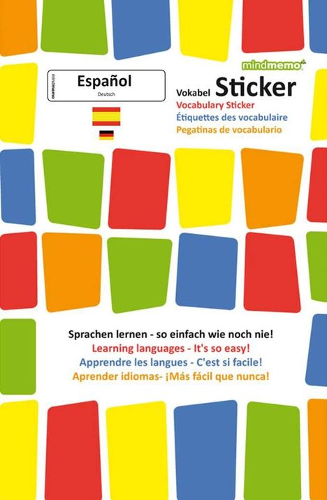 Fischer Henry: mindmemo Vokabel Sticker - Grundwortschatz Spanisch / Deutsch - 280 Vokabel Aufkleber - Zusammenfassung, Diverse