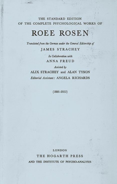 Roee Rosen: The Standard Edition, Buch