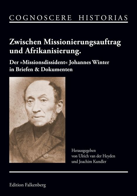 Titel: "Zwischen Missionierungsauftrag und Afrikanisierung." Ein Mann im alten Foto, seriös gekleidet, mit leichtem Lächeln.