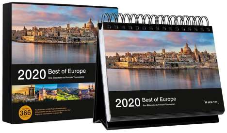 Tischkalender Best of Europe 2020, Diverse