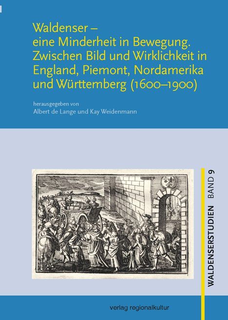 "Waldensische Minderheit in Bewegung (1600–1900)". Bild: Menschen in historischen Gewändern bei einer Stadtszene.