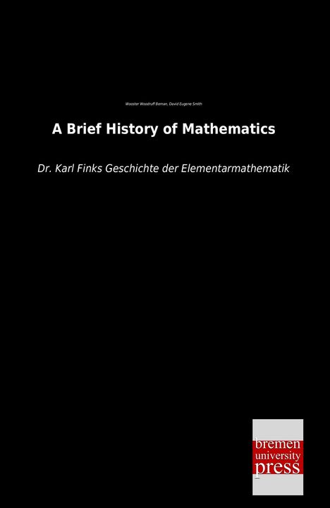 A Brief History of Mathematics, Buch