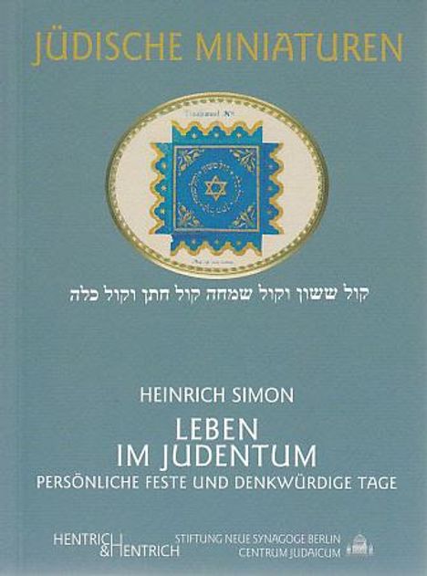 Heinrich Simon: Leben im Judentum, Buch